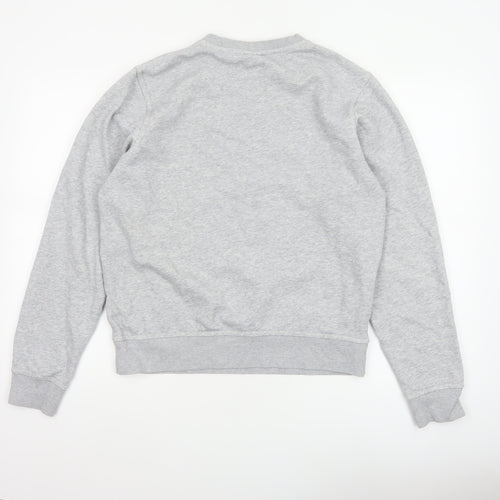 Nike Women Grey M Pullover Sweatshirt Crew Neck Logo Fleece