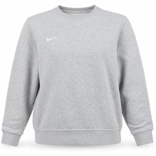 Nike Women Grey M Pullover Sweatshirt Crew Neck Logo Fleece