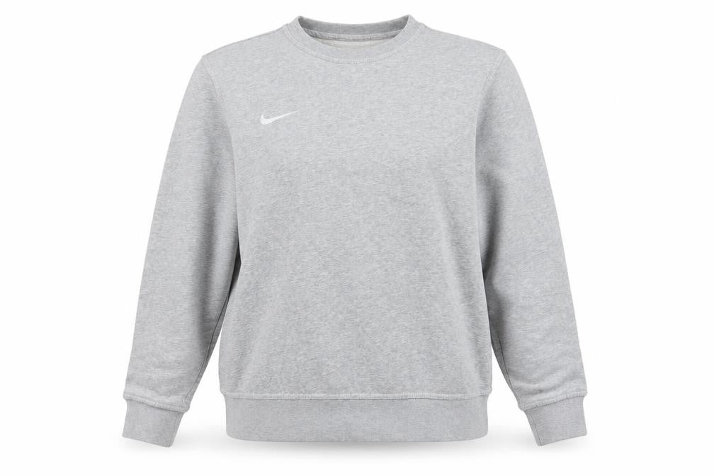 Nike Women Grey M Pullover Sweatshirt Crew Neck Logo Fleece