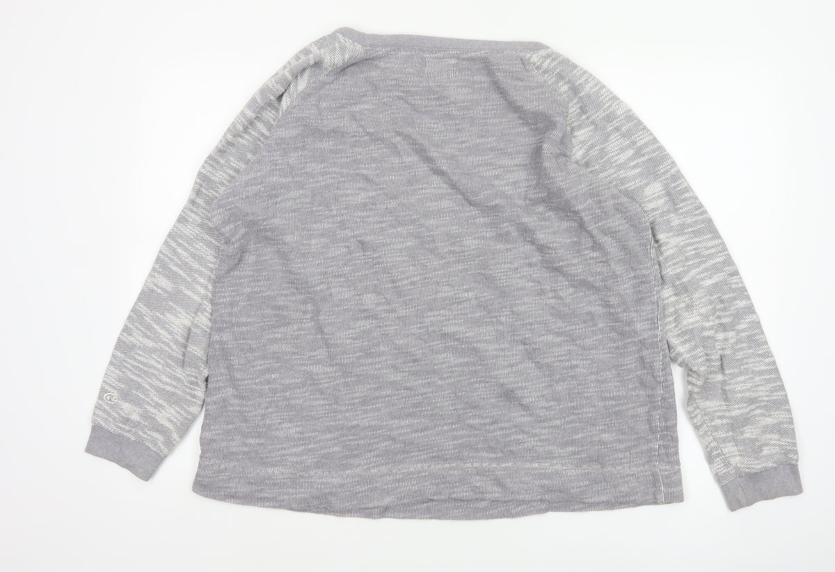 Champion Unisex Adults Grey XL Colourblock Raglan Jersey T-Shirt