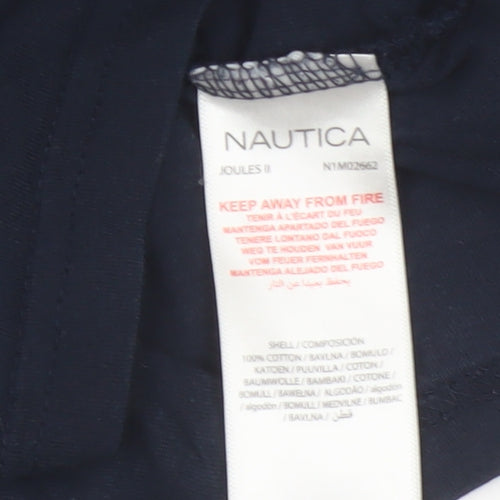 Nautica Men’s Blue XL Cotton Crew Neck Nautical Logo T-Shirt