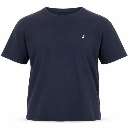 Nautica Men’s Blue XL Cotton Crew Neck Nautical Logo T-Shirt