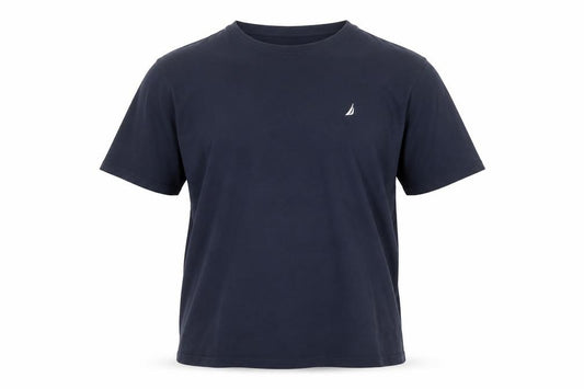 Nautica Men’s Blue XL Cotton Crew Neck Nautical Logo T-Shirt