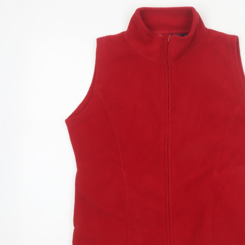 Isle Women’s Red Size 10 Fleece Full Zip Bodywarmer Waistcoat