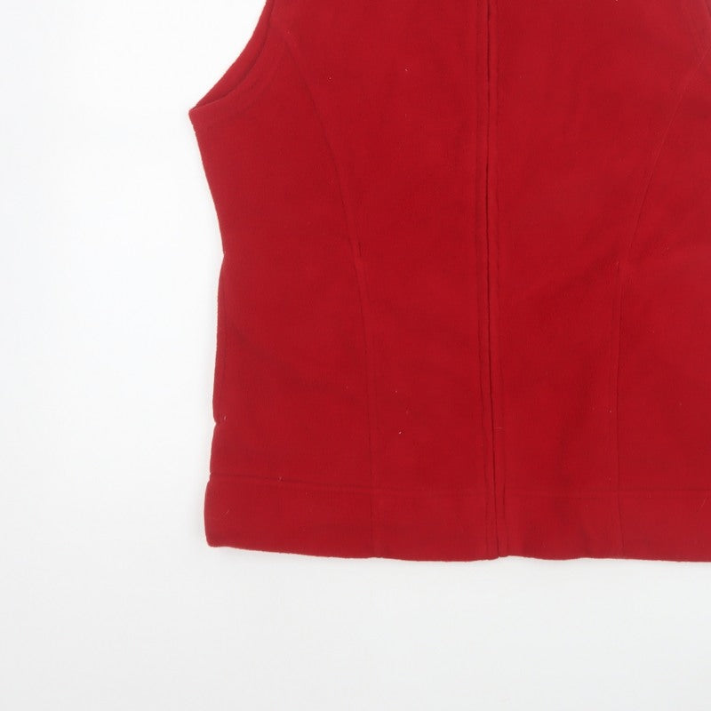 Isle Women’s Red Size 10 Fleece Full Zip Bodywarmer Waistcoat