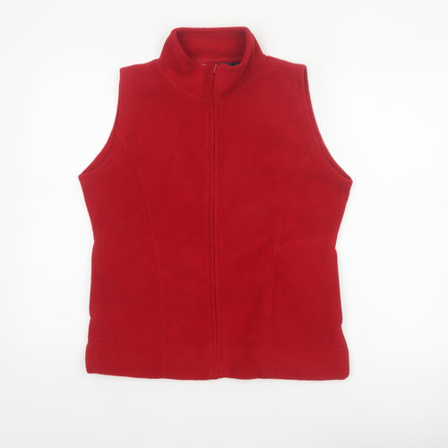 Isle Women’s Red Size 10 Fleece Full Zip Bodywarmer Waistcoat