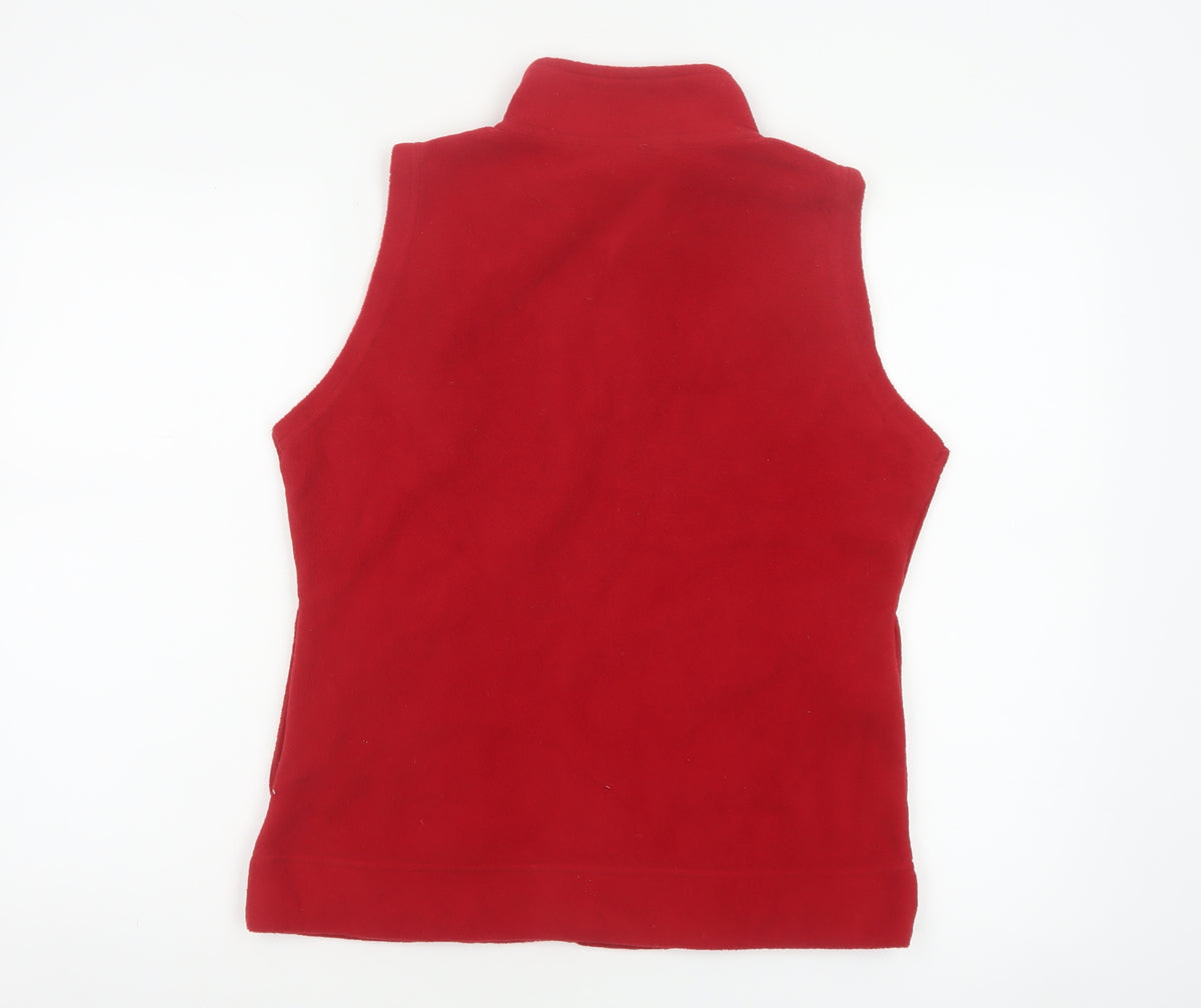 Isle Women’s Red Size 10 Fleece Full Zip Bodywarmer Waistcoat