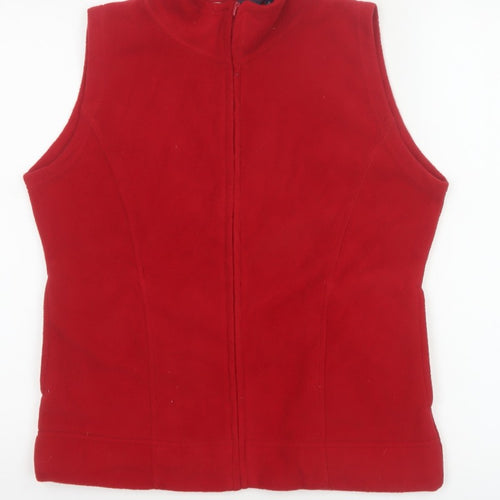 Isle Women’s Red Size 10 Fleece Full Zip Bodywarmer Waistcoat