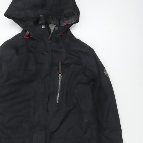 TOG24 Boys Black 9-10 Years Eski Ski Jacket Hooded Insulated