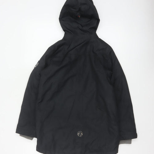 TOG24 Boys Black 9-10 Years Eski Ski Jacket Hooded Insulated