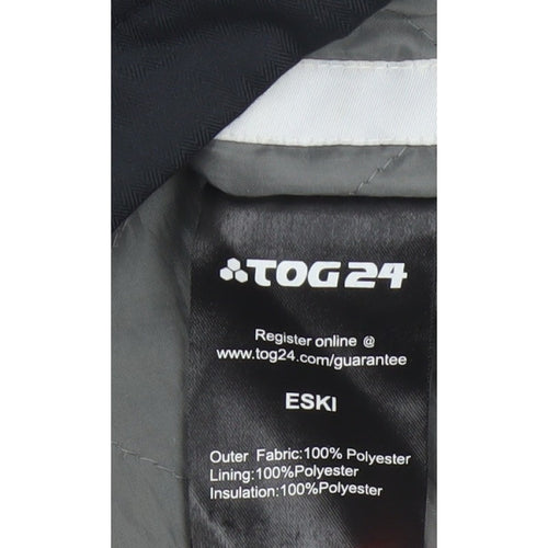 TOG24 Boys Black 9-10 Years Eski Ski Jacket Hooded Insulated