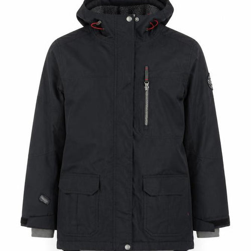 TOG24 Boys Black 9-10 Years Eski Ski Jacket Hooded Insulated