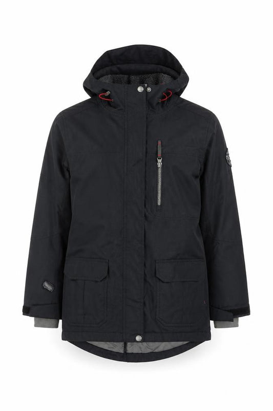 TOG24 Boys Black 9-10 Years Eski Ski Jacket Hooded Insulated
