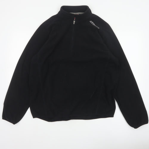 TOG24 Men’s Black XL 1/2 Zip Fleece Pullover Sweatshirt Outdoor Logo