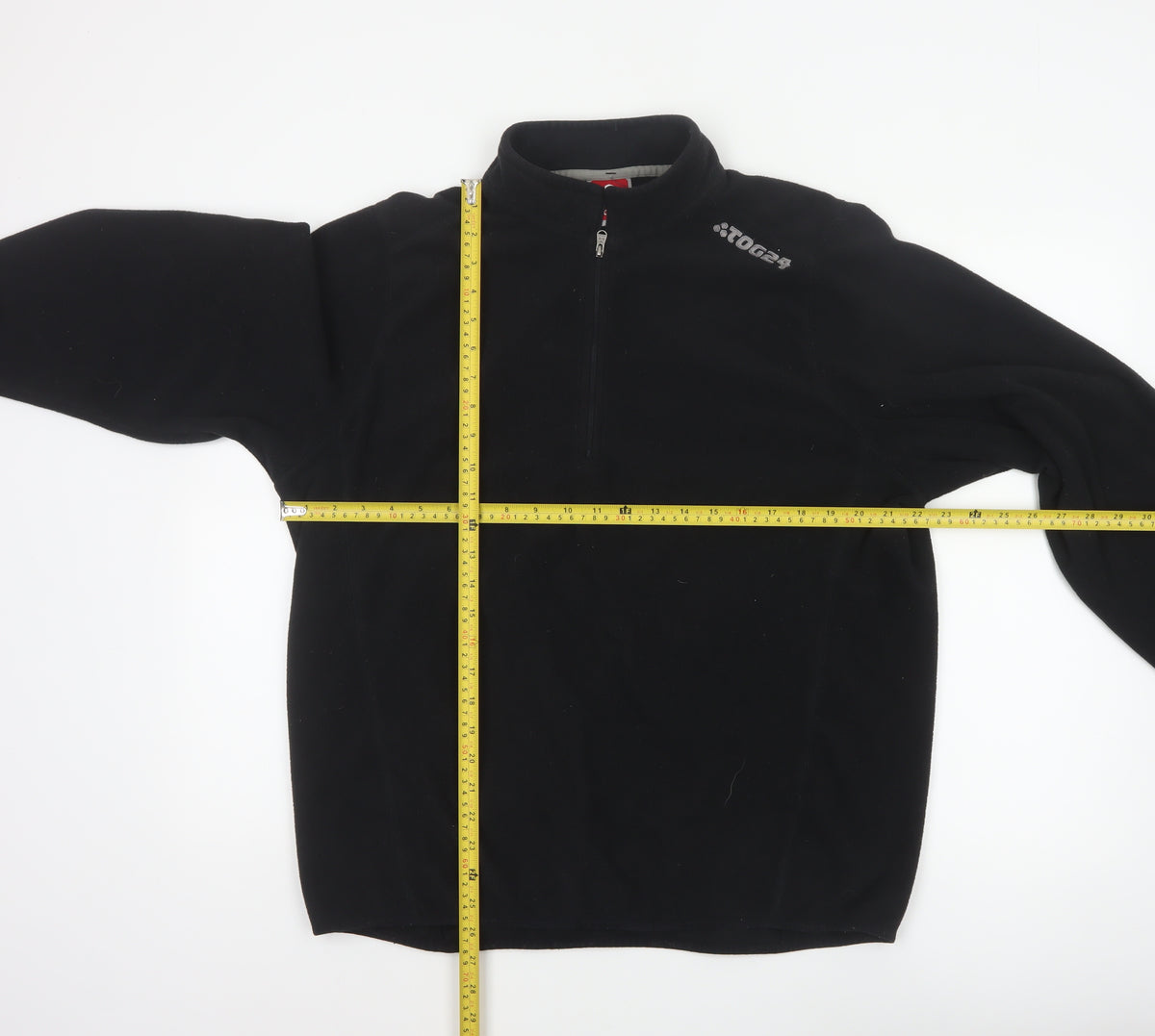 TOG24 Men’s Black XL 1/2 Zip Fleece Pullover Sweatshirt Outdoor Logo