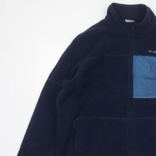 Columbia Men’s Blue XL Sherpa Fleece Full Zip Outdoor Jacket