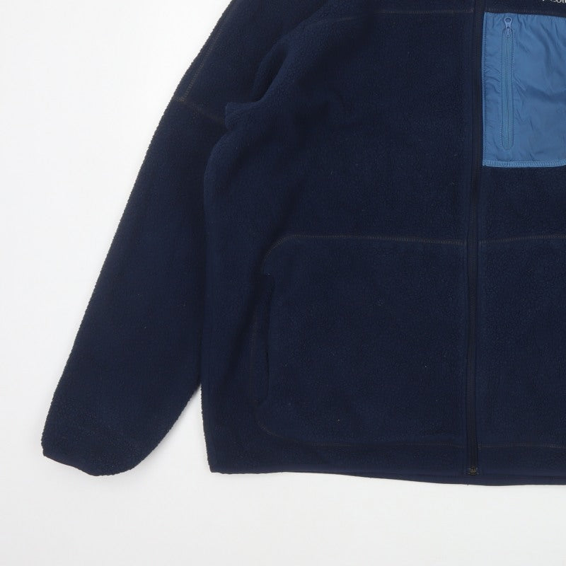 Columbia Men’s Blue XL Sherpa Fleece Full Zip Outdoor Jacket