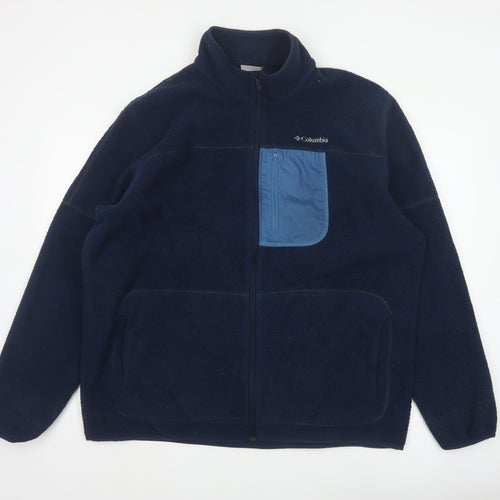 Columbia Men’s Blue XL Sherpa Fleece Full Zip Outdoor Jacket