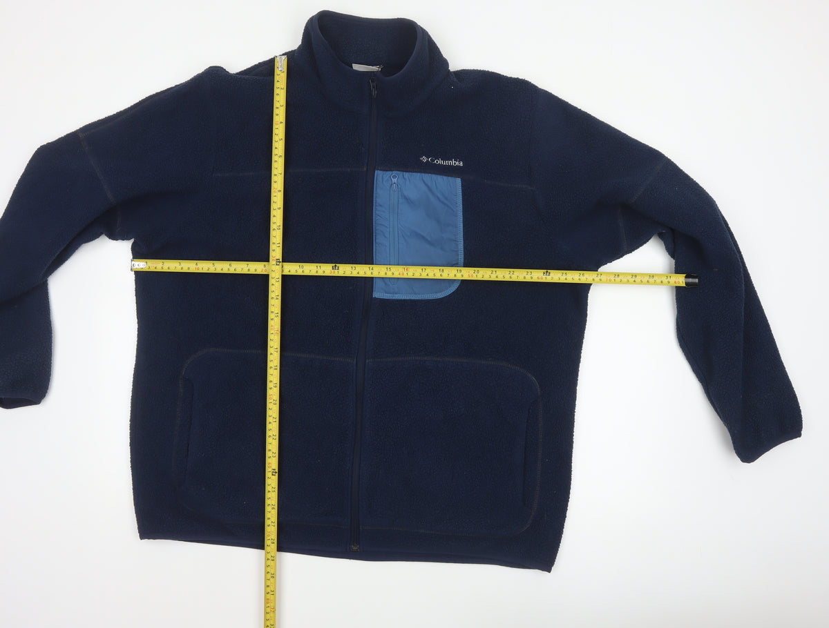 Columbia Men’s Blue XL Sherpa Fleece Full Zip Outdoor Jacket