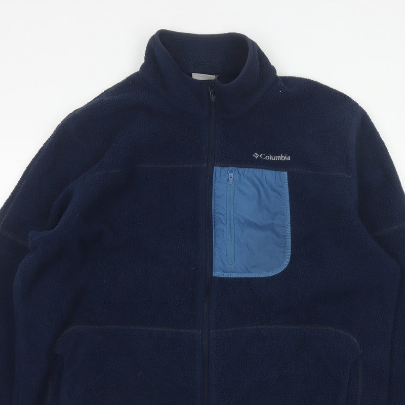 Columbia Men’s Blue XL Sherpa Fleece Full Zip Outdoor Jacket