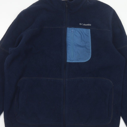 Columbia Men’s Blue XL Sherpa Fleece Full Zip Outdoor Jacket