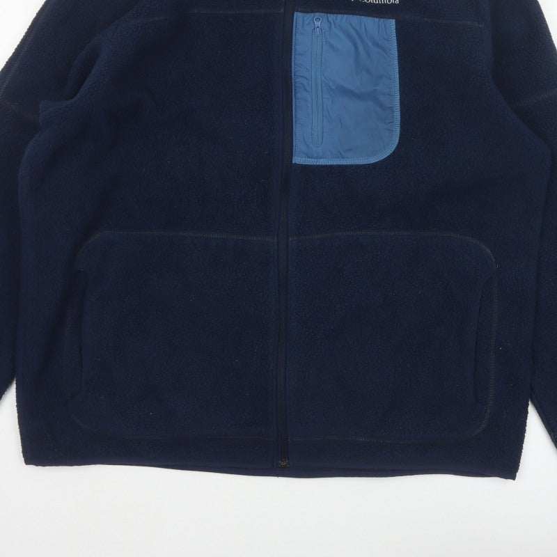 Columbia Men’s Blue XL Sherpa Fleece Full Zip Outdoor Jacket