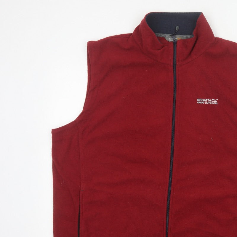 Regatta Men Red XXL Fleece Bodywarmer Waistcoat Full Zip Outdoor