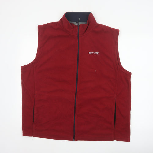 Regatta Men Red XXL Fleece Bodywarmer Waistcoat Full Zip Outdoor