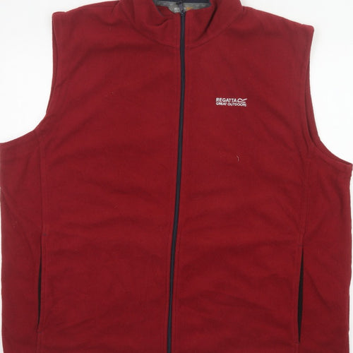 Regatta Men Red XXL Fleece Bodywarmer Waistcoat Full Zip Outdoor