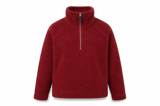 Front view of Craghoppers Women’s Red UK 8 Half Zip Fleece Pullover Sweatshirt