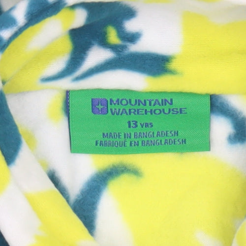 Mountain Warehouse Boys Multicoloured Dinosaur Fleece 13 Years 1/4 Zip