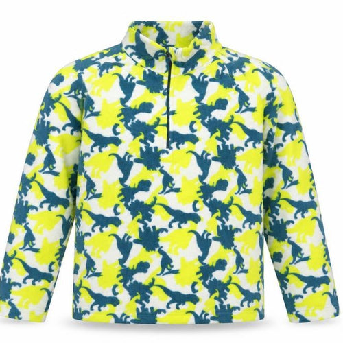 Mountain Warehouse Boys Multicoloured Dinosaur Fleece 13 Years 1/4 Zip