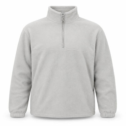 ASOS Design Men Grey M Fleece 1/4 Zip High Neck Pullover Sweatshirt
