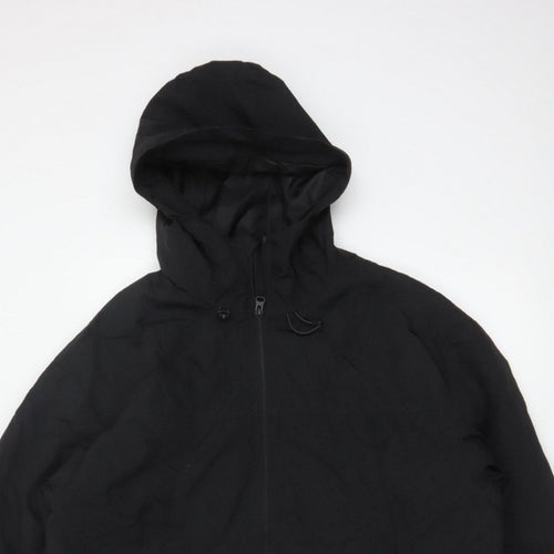 H&M Men’s Black M Hooded Padded Full Zip Puffer Jacket Winter