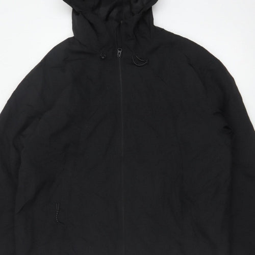 H&M Men’s Black M Hooded Padded Full Zip Puffer Jacket Winter