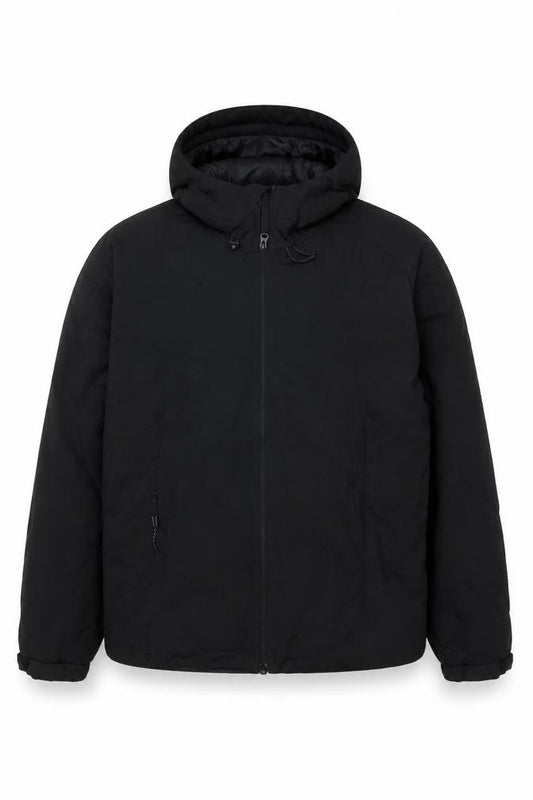 H&M Men’s Black M Hooded Padded Full Zip Puffer Jacket Winter