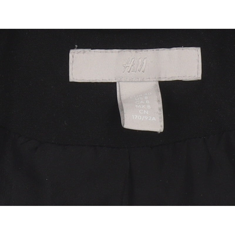 H&M Women Black UK 12 Tailored Single-Breasted Blazer Workwear