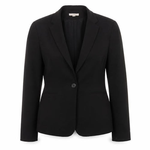 H&M Women Black UK 12 Tailored Single-Breasted Blazer Workwear