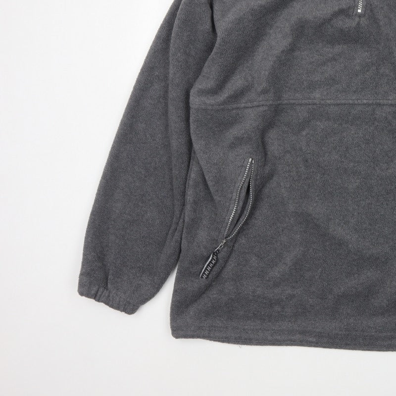 Additional view of Hurricane Men’s Grey XL Fleece 1/4 Zip High Neck Pullover Sweatshirt