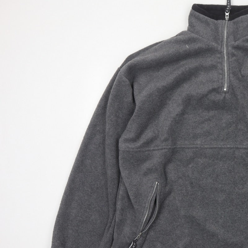 Additional view of Hurricane Men’s Grey XL Fleece 1/4 Zip High Neck Pullover Sweatshirt