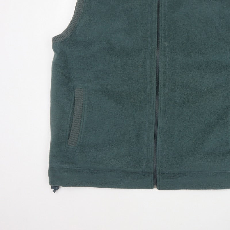 EWM Pure Classics Men's Green L Fleece Bodywarmer Zip Waistcoat
