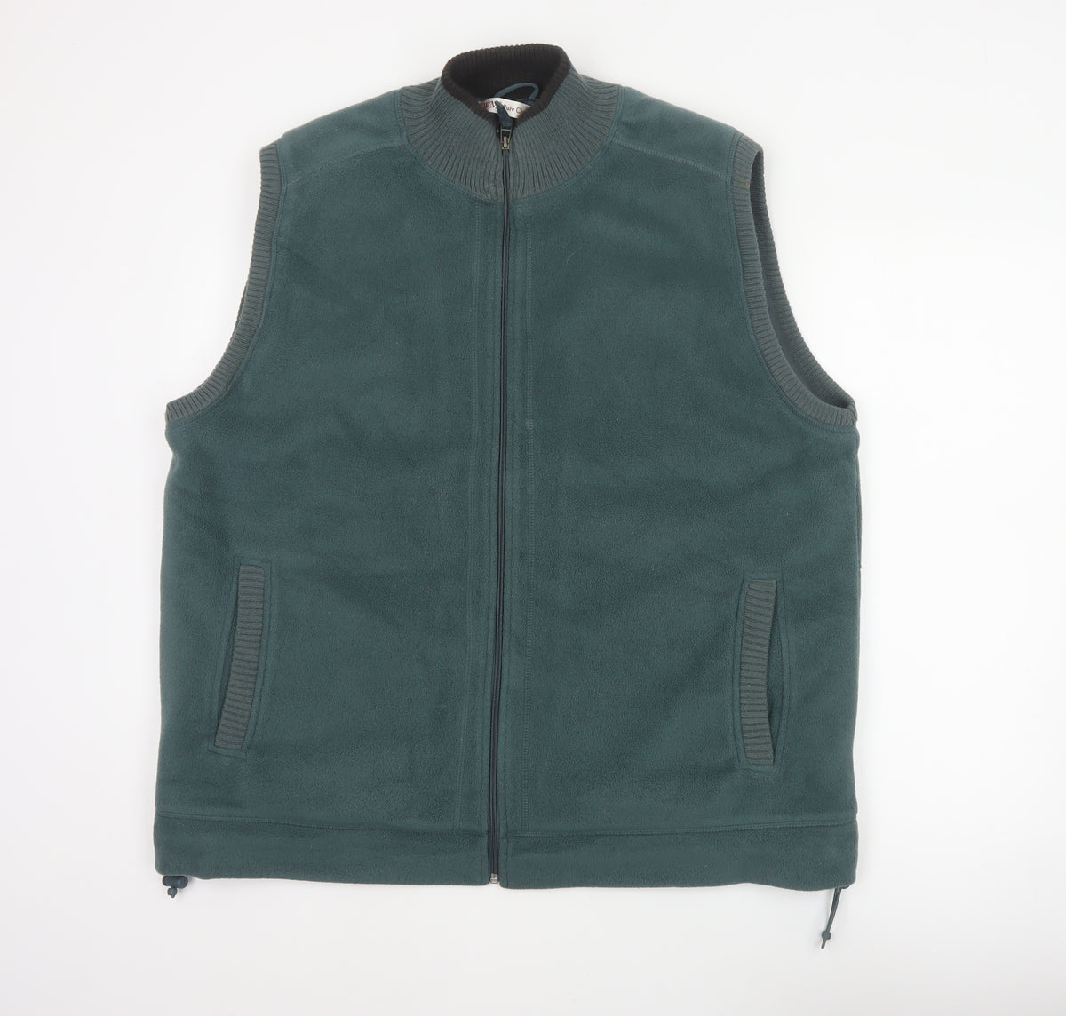 EWM Pure Classics Men's Green L Fleece Bodywarmer Zip Waistcoat