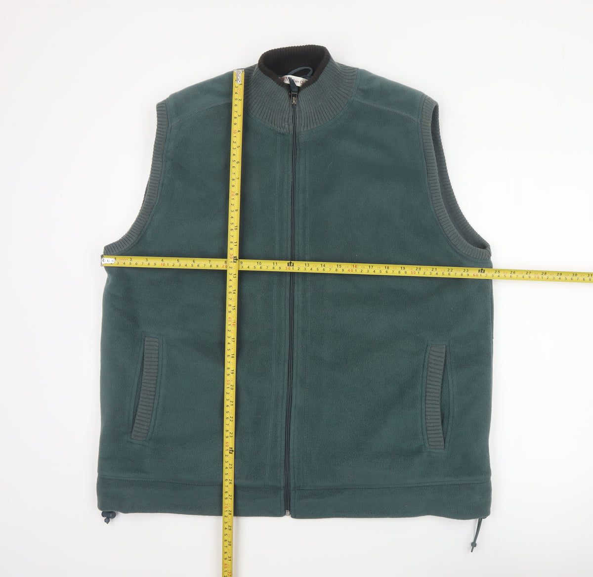 EWM Pure Classics Men's Green L Fleece Bodywarmer Zip Waistcoat