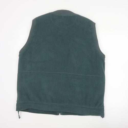 EWM Pure Classics Men's Green L Fleece Bodywarmer Zip Waistcoat