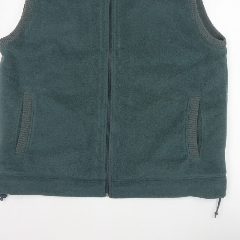 EWM Pure Classics Men's Green L Fleece Bodywarmer Zip Waistcoat