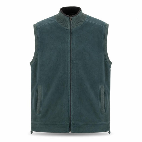 EWM Pure Classics Men's Green L Fleece Bodywarmer Zip Waistcoat
