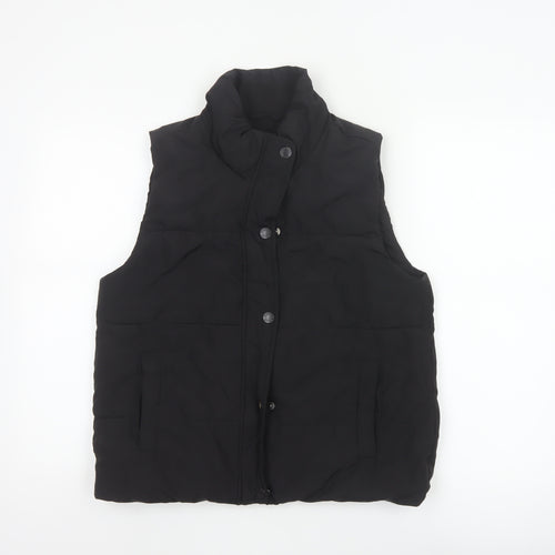 Abercrombie Kids Girls Black 15-16 Padded Puffer Waistcoat Vest