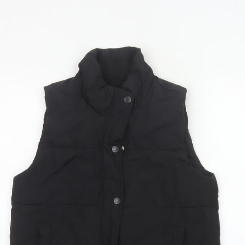 Abercrombie Kids Girls Black 15-16 Padded Puffer Waistcoat Vest