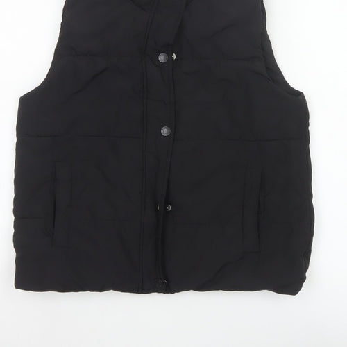 Abercrombie Kids Girls Black 15-16 Padded Puffer Waistcoat Vest