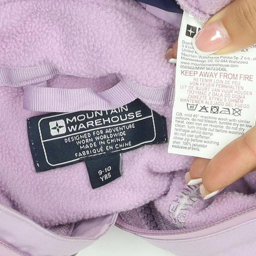 Mountain Warehouse Girls Pink Purple 9-10 Years Hooded Ski Jacket